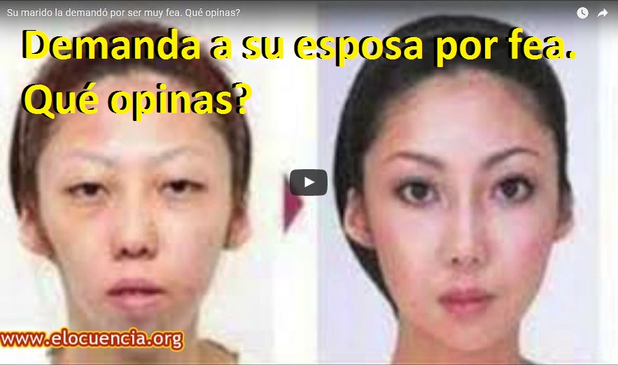 demanda a su esposa por fea