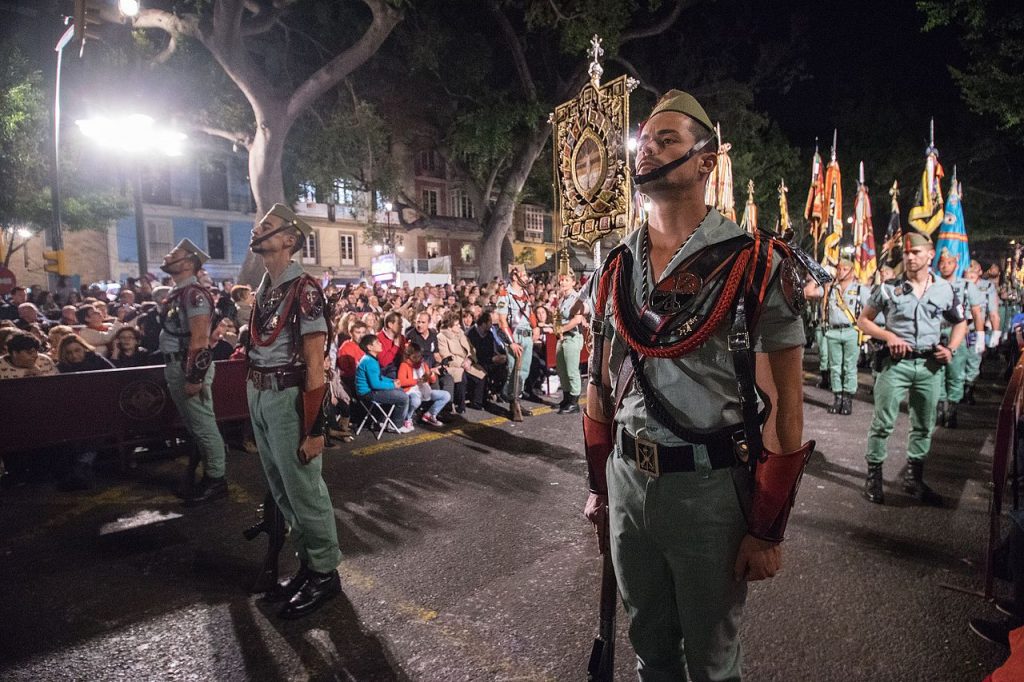 Legionarios en semana santa, el novio de la muerte cristo de mena