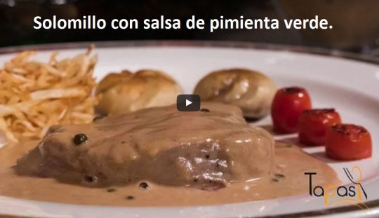 Solomillo con salsa de pimienta verde receta