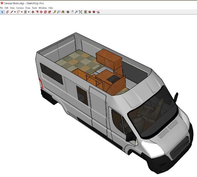 Sketchup camper artesanales