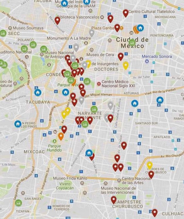 sismo mexico edificios colapsados