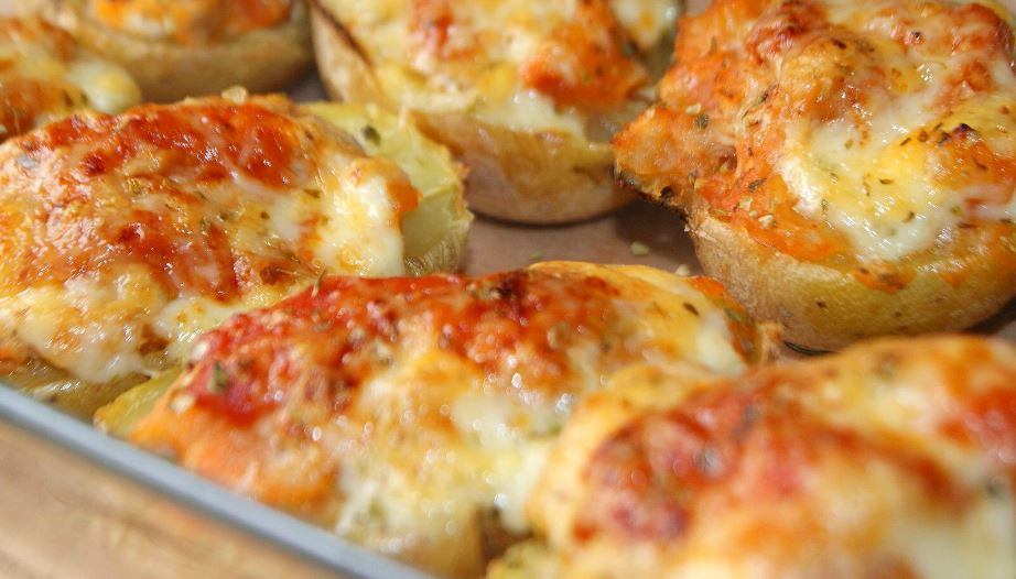 patatas rellenas en el microondas