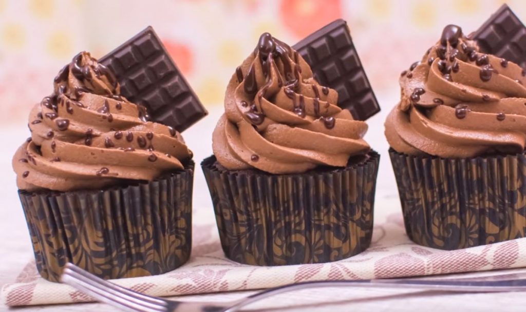 Receta de Cupcakes de Chocolate.