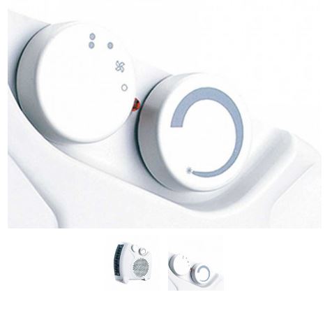 mandos de un calefactor eléctrico termoventilador